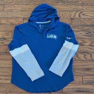 Nike Seahawks Long Sleeve Hooded Tshirt Men's